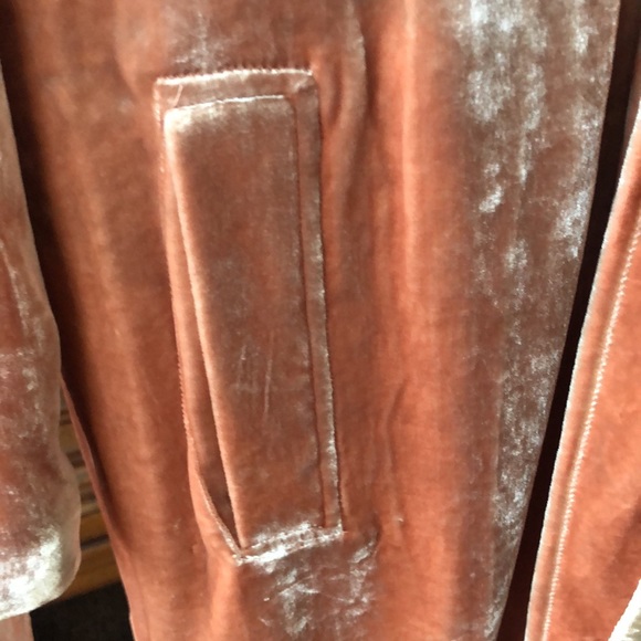 ALC Peach Velvet mid length trench coat - Picture 2 of 9